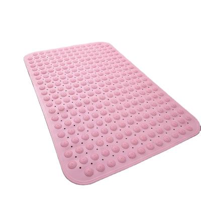 China Durable Large Non Slip Bath Tub Mat With Big Suction Cups Drain Holes Anti Slip Bath Mat For Tub for sale