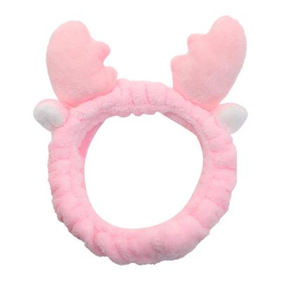 China Coral Velvet Bow Hairband Wash 2021 Hot Selling Soft Face Elastic Hairband Makeup Microfiber Headband Shower Spa Hair Band for sale