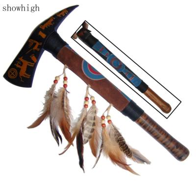 China India Decorative Fantasy Indian Ax With Feather Decoration 958019 for sale