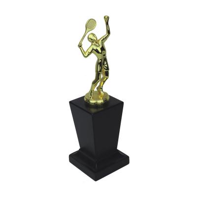 China Europe Whosale Gold Plated Zinc Alloy Metal Sports Tenis Trophy for sale