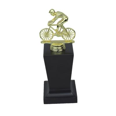 China Europe Metal Trophy Gold Bike Award Cup Souvenir School Composition Zinc Alloy Trophy for sale