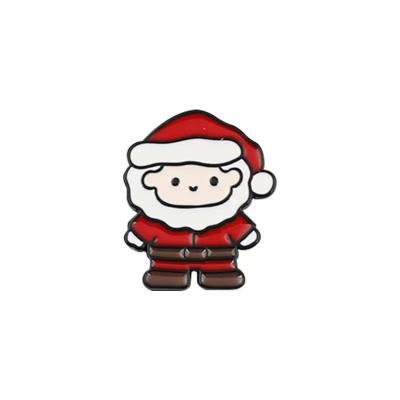 China Metal Design Lapel Pin Badge Brooch Hat Christmas Santa Claus Cute Custom Christmas Gifts Free Enamel Pin for sale