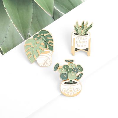 China China Anime Cartoon Succulent Plants Form Enamel Pin Custom Gold Plated Design Metal Badges Hard Enamel Soft Lapel Pins for sale