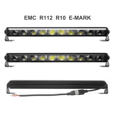 China Diecast Aluminum Housing EMC R10 R112 12V 24V E-marked Slim Light Bar For Car , 22