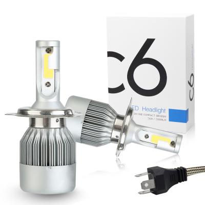 China Wholesale Die Casting Aluminum Housing 9004 Car Lighting 9005 9006 H11 Led Lamp Bulb C6 H4 H7 LED Auto Kit Auto Headlight for sale