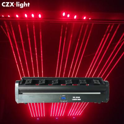 China DMX 512 Beam Lazer Lights DJ Disco Stage Motion Head 6 Big Eyes Six Eyes Laser Beam Ready Single Red Laser Beam Bar Light for sale