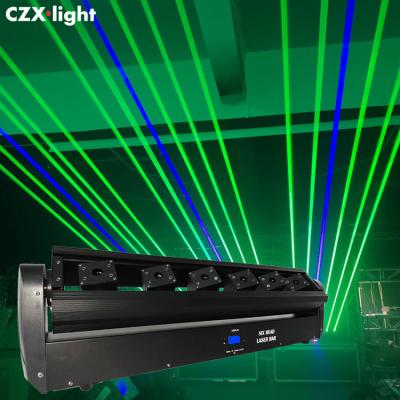 China Fat Canton RGB Stage Lighting Manufacturer 500 mw 6pcs Laser Beam Diode Moving Fat Laser Light Beam Moving Head RGB Laser Bar For DJ Disco Club for sale