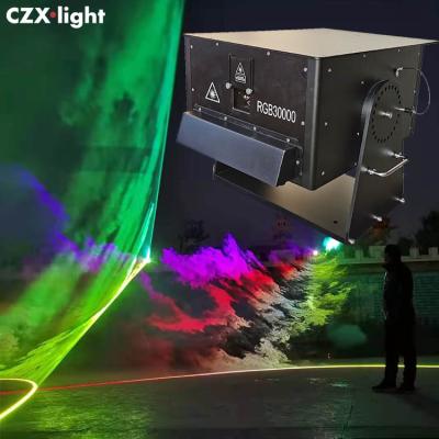 China LANDSCAPE Text Advertising RGB 10w Colored Laser Beam Outdoor Laser Light Show Equipment IP65 for sale