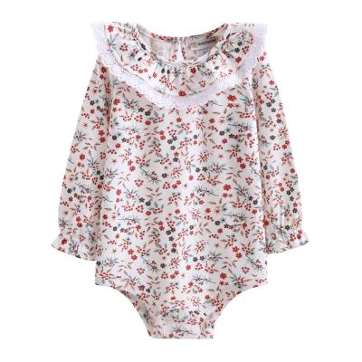 China 2022 Wholesale Promotion Cotton Floral New High Quality Pure Cotton Newborn Baby Girl Overalls Set for sale