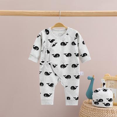 China Wholesale Cotton Baby Long Sleeves Baby Soft Jumpsuit Newborn Romper Overall Clothing Jumpsuit for sale