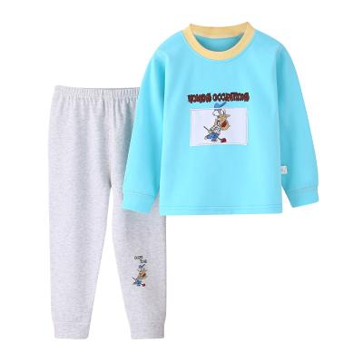 China Kids Breathable Sports Crew Neck Baby Boy Infant Toddler Pajamas Home Clothing for sale