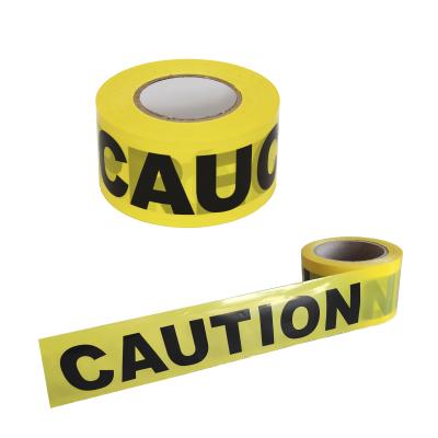 China PVC Elevated Visible Barrier Flags Yellow Caution Tape Caution Tape Esd Warning Device for sale