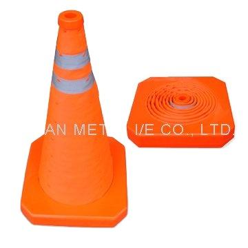 China PE Safety Cone Traffic Cone Made Of 100% PE With Reflective Cone for sale