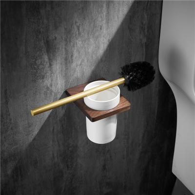 China Durable And Lightweight Luxury Solid Wood Bathroom Brush Holder Modern Toilet Towel Rack for sale