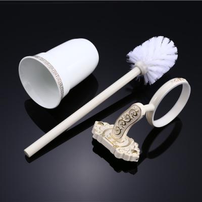 China New Design La Gold Modern Toilet Cup Holder Ivory White Luxury Hotel Nordic Toilet Brush Holder for sale