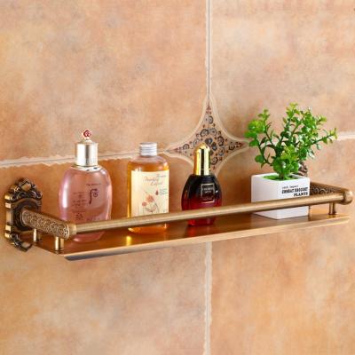 China Wall Mounted Type Antique Single Layer Wall Mounted Bathroom Accessories Wholesale Metal Rack Shelf for sale