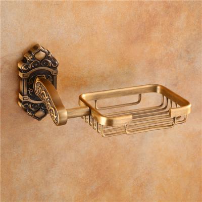 China New Design Hotel Modern Antique Soap Basket Wall Mounted Carved Bathroom Soap Dish Holder for sale