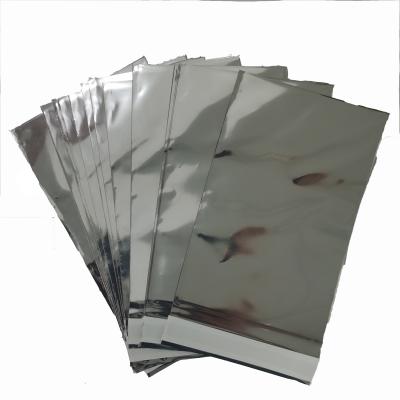 China Stock Strong Adhesive Glue Bags Self Adhesive Plastic Aluminum Foil Disposable Silver Bag for sale