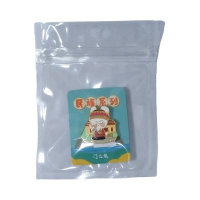 China 120*135mm High Recyclable Transparent Badges Pins Bag In Stock Zipper Lock Plastic Bag for sale