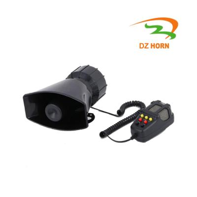 China 12v 7 Tones Police Siren Horn 100w Alarm Speaker Waterproof And Dustproof Alarm Speaker for sale