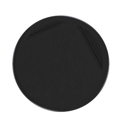 China 15cm x 1.5cm Melamine Black Non-Slip Round Melamine Coin Tray for sale