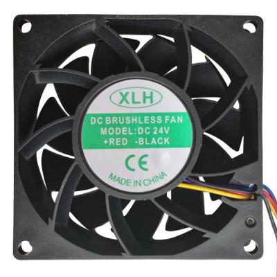 China New Product 8025 Large Air Circulation Industrial Equipment 80CFM 80x80x25mm 12v 24v IP67 Brushless Axial Fan DC Exhaust for sale