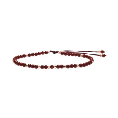 China FASHIONABLE Wine Red Onyx Bracelets Bangles Bead String Stone Bracelets For Women for sale