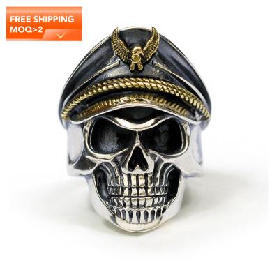 China Vintage Jewelry Wholesale China 925 Silver Rings Finger Ring Mens Skull Rings for sale