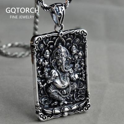 China Real 925 Sterling Silver Pendant For Men Elephant Necklaces Religious Pendants for sale