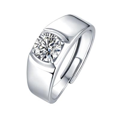 China 1 Carat Fashion Jewelry Women's Romantic Silver 925 Sterling Silver Moissanite Engagement Ring for sale