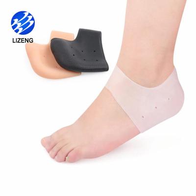 China With hole/or not Lizeng factory gel heel teeth cushion decompression insole gel heel socks for Plantar Fasciitis for sale