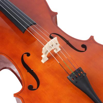 China Antique Color Plywood Cello (N-C09)Advanced Handmade Natural Flame Maple Cello Made in China Of solid spruce wood trimme for sale