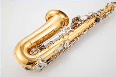 China wholesale saxophone brass instrument gold lacquer e-flat Eb alto saxophone AS Class brass saxophone That Add Harmony for sale