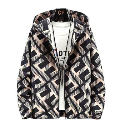 China Autumn and winter men's reversible letter printing loose windproof men's jacket casual jacket trend for sale