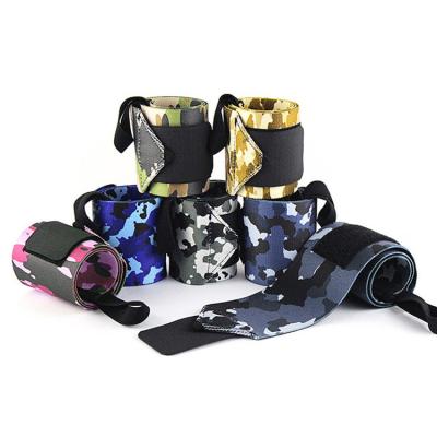 China Premium Nylon Camouflage Resistance Weightlifting Wrist Wraps for sale