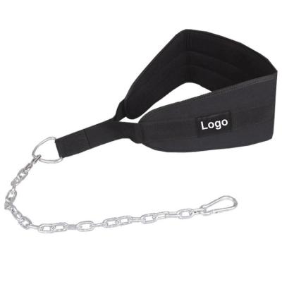 China Nylon+ EVA Weight Lifting Dipping Dip Belt for dips and pull ups with steel chain for sale