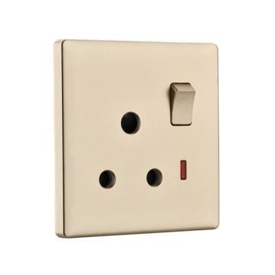 China PC Cover 15A Coverage 15A Single Pole Single Pole Double Pole Switched Power Socket UK Standard for sale