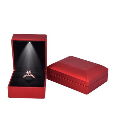 China Wholesale Eco-friendly Ring Bracelet Jewelry Display Box LED Light Necklace Storage Box Pendant for sale