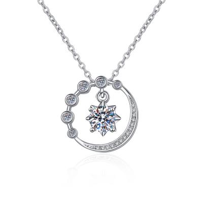 China Trendy Star Fashion Spiritual Star Necklace For Women With Zirconia Stainless Steel Pendant Jewelry for sale