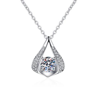 China Spiritual Vintage Teardrop Heart With Diamonds Necklace Stainless Steel Pendant Jewelry for sale