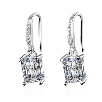 China TRENDY Simple Geometric Rectangle Earrings Stainless Steel Jewelry for sale