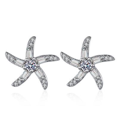 China Small star stainless steel jewelry star-shaped earrings fashionable fresh fairy female simple three-dimensional design of earrings for sale