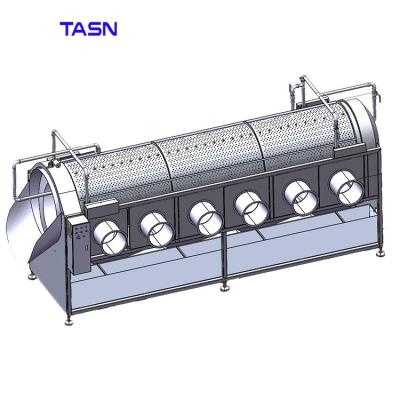 China Popcorn Trommel Automatic Commercial Rotating Roller Screen Cooler Sieve Cooler Core Snack Popcorn Factory Industrial Washing Popcorn Sieving Table for sale