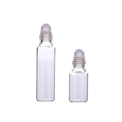 China Newest Fashionable Factory 10ml Cylinder Round Shaped Glass Perfume Bottle With Rollball Sprayer for sale