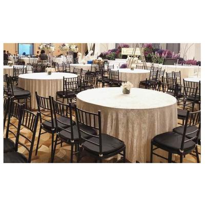 China Contemporary Banquet Rental Reception Bamboo Wedding Padded White Chiavari Chairs With Cushion for sale