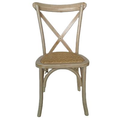 China Contemporary manufacturer wholesale solid wood outdoor restaurant cross chair wedding banquet chair can be customized for sale