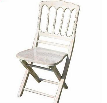 China Contemporary White Wooden Folding Napoleon Chair For Sale Event Banquet Hire for sale