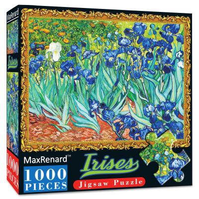 China DIY TOY Wholesale Adult Funny Van Gogh Irises Painting Custom 1000 Piece Jigsaw Puzzle Toys for sale