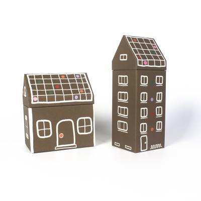 China Recyclable Cardboard Shape House Gift Box Creative Birthday Gift Box Custom Color Printing Christmas for sale