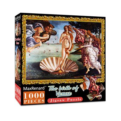 China DIY TOY Adult Printable Jigsaw Personalized 1000 piece puzzles for adults the birth of Venus Art Painting for sale